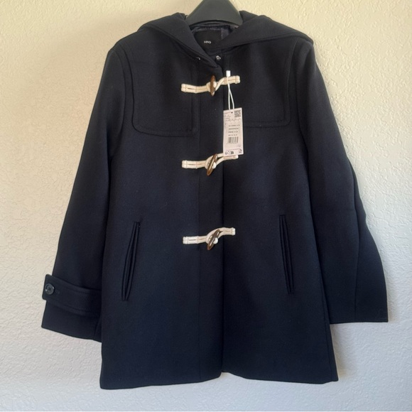 NWT MANGO Hooded Wool Coat size XS - Picture 12 of 16